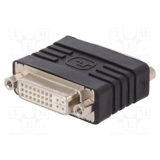 AK-320503-000-S; Adapter; DVI-I (24+5) socket,both sides; Colour: black; ASSMANN