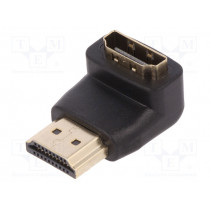 AK-330502-000-S; Adapter; HDMI socket 90°,HDMI plug; Colour: black; ASSMANN