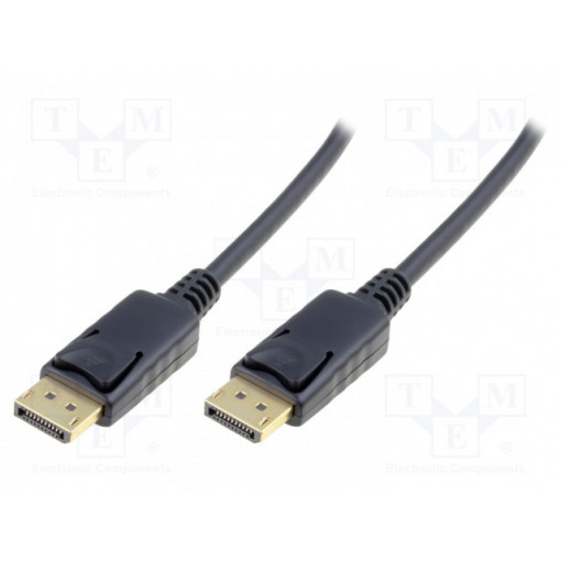 AK-340100-010-S; Cable; DisplayPort 1.1a; DisplayPort plug,both sides; 1m; black; ASSMANN