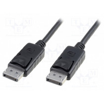 AK-340100-030-S; Cable; DisplayPort 1.1a; DisplayPort plug,both sides; 3m; black; ASSMANN