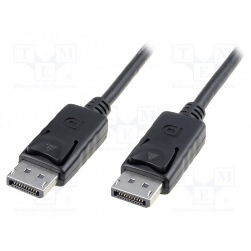 AK-340100-030-S; Cable; DisplayPort 1.1a; DisplayPort plug,both sides; 3m; black; ASSMANN