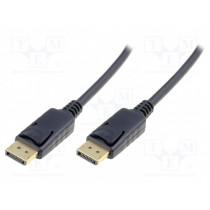AK-340100-100-S; Cable; DisplayPort 1.1a; DisplayPort plug,both sides; 10m; black; ASSMANN