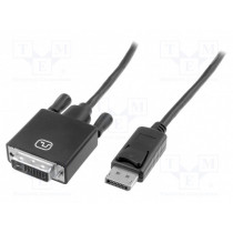 AK-340301-020-S; Cable; DisplayPort 1.2; DisplayPort plug,DVI-D (24+1) plug; 2m; ASSMANN