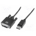 AK-340301-030-S; Cable; DisplayPort 1.2; DisplayPort plug,DVI-D (24+1) plug; 3m; ASSMANN