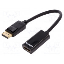 AK-340400-001-S; Cable; DisplayPort 1.2; DisplayPort plug,HDMI socket; 150mm; ASSMANN
