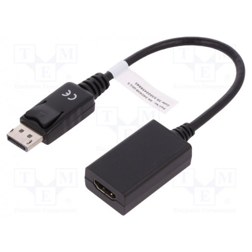 AK-340408-001-S; Cable; DisplayPort 1.1a; DisplayPort plug,HDMI socket; 150mm; ASSMANN