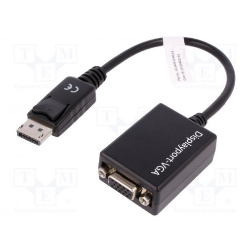 AK-340410-001-S; Cable; DisplayPort 1.2; D-Sub 15pin HD socket,DisplayPort plug; ASSMANN