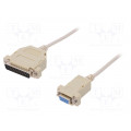 AK-580105-030-E; Cable; D-Sub 25pin plug,D-Sub 9pin female; 3m; beige; ASSMANN