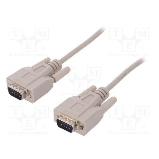 AK-610107-030-E; Cable; D-Sub 9pin plug,both sides; 3m; beige; connection 1: 1; ASSMANN