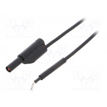AL 8321/ZPK/1/100/SW; Test lead; 19A; 4mm banana plug-probe tip; Len: 1m; black; SCHÜTZINGER