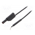 AL 8321/ZPK/1/50/SW; Test lead; 19A; 4mm banana plug-probe tip; Len: 0.5m; black; SCHÜTZINGER AL 8321/ZPK/1/50/SW; Test lead; 19A; 4mm banana plug-probe tip; Len: 0.5m; black; SCHÜTZINGER