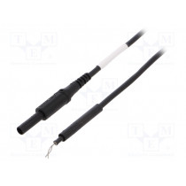 AL 8322/ZPK/1/50/SW; Test lead; 19A; 4mm banana plug-probe tip; Len: 0.5m; black; SCHÜTZINGER
