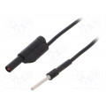 AL 8323/1/50/SW; Test lead; 19A; 4mm banana plug-3,5mm banana plug; Len: 0.5m; SCHÜTZINGER AL 8323/1/50/SW; Test lead; 19A; 4mm banana plug-3,5mm banana plug; Len: 0.5m; SCHÜTZINGER