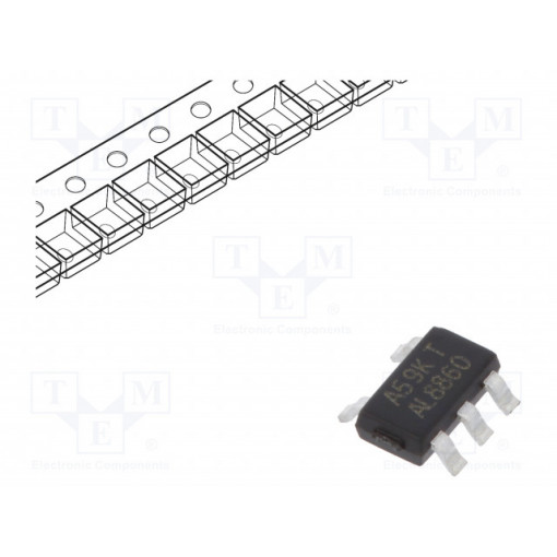 AL8860WT-7; IC: driver; PWM dimming,linear dimming; LED driver; 1.5A; 4.5÷40V; DIODES INCORPORATED