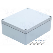 7811370; Enclosure: multipurpose; X: 230mm; Y: 280mm; Z: 110mm; EURONORD; grey; FIBOX 7811370; Enclosure: multipurpose; X: 230mm; Y: 280mm; Z: 110mm; EURONORD; grey; FIBOX