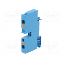 2065120000 ALO 6 BL; Splice terminal: rail; 6mm2; ways: 1; terminals: 2; blue; Width: 9mm; WEIDMÜLLER