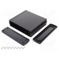 ALUG706BK120-BK; Enclosure: multipurpose; X: 146.6mm; Y: 129mm; Z: 41.6mm; black; GAINTA