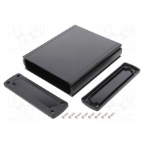 ALUG706BK160-BK; Enclosure: multipurpose; X: 146.6mm; Y: 169mm; Z: 41.6mm; black; GAINTA