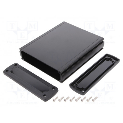 ALUG706BK160-BK; Enclosure: multipurpose; X: 146.6mm; Y: 169mm; Z: 41.6mm; black; GAINTA