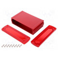 ALUG706RD080-IR; Enclosure: multipurpose; X: 146.6mm; Y: 89mm; Z: 41.6mm; red; UL94V-0; GAINTA