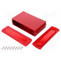 ALUG706RD080-IR; Enclosure: multipurpose; X: 146.6mm; Y: 89mm; Z: 41.6mm; red; UL94V-0; GAINTA
