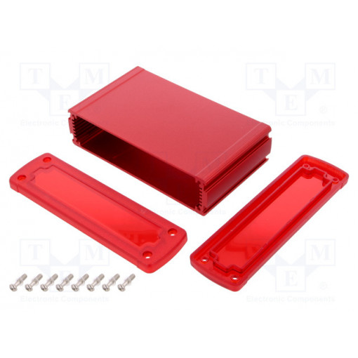 ALUG706RD080-IR; Enclosure: multipurpose; X: 146.6mm; Y: 89mm; Z: 41.6mm; red; UL94V-0; GAINTA