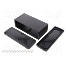 ALUG708BK080-BK; Enclosure: multipurpose; X: 177.6mm; Y: 89mm; Z: 61.1mm; black; GAINTA
