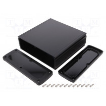 ALUG708BK160-BK; Enclosure: multipurpose; X: 177.6mm; Y: 169mm; Z: 61.1mm; black; GAINTA