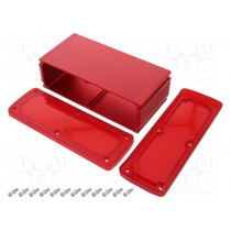 ALUG708RD080-IR; Enclosure: multipurpose; X: 177.6mm; Y: 89mm; Z: 61.1mm; red; UL94V-0; GAINTA