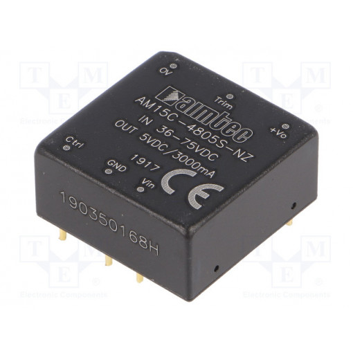AM15C-4805S-NZ; Converter: DC/DC; 15W; Uin: 36÷75V; 5VDC; Iout: 3A; 1