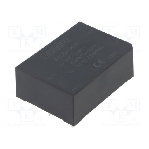 AME20-9SVZ; Converter: AC/DC; 18.9W; Uout: 9VDC; Iout: 2.1A; 79%; Mounting: PCB; AIMTEC