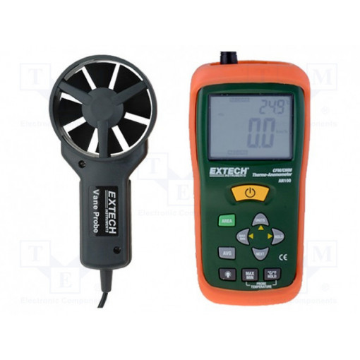 AN100; Thermoanemometer; LCD; 0,4÷30m/s; -10÷60°C; Equipment: batteries; EXTECH AN100; Thermoanemometer; LCD; 0,4÷30m/s; -10÷60°C; Equipment: batteries; EXTECH