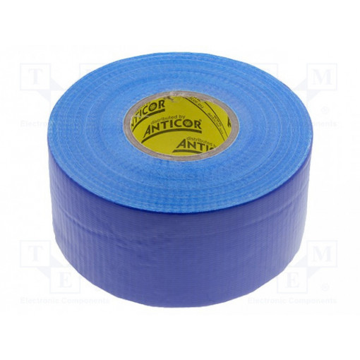 ; Tape: duct; W: 48mm; L: 25m; Thk: 0.25mm; blue; natural rubber; 15%; ANTICOR ; Tape: duct; W: 48mm; L: 25m; Thk: 0.25mm; blue; natural rubber; 15%; ANTICOR
