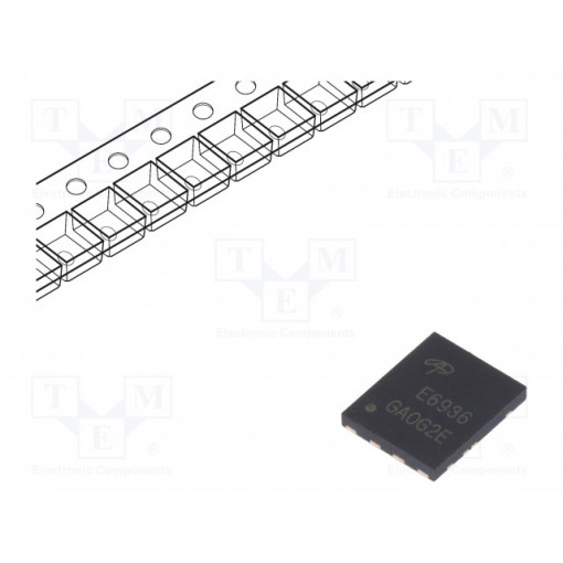 AOE6936; Transistor: N-MOSFET x2; unipolar; 30V; 35/67A; 9.6/15W; DFN5x6; ALPHA & OMEGA SEMICONDUCTOR