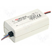 APV-16-24; Power supply: switched-mode; LED; 16.08W; 24VDC; 0.67A; 90÷264VAC; MEAN WELL