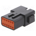 AT04-12PB; Connector: wire-wire; AT; plug; male; PIN: 12; IP67; Locking: latch; AMPHENOL