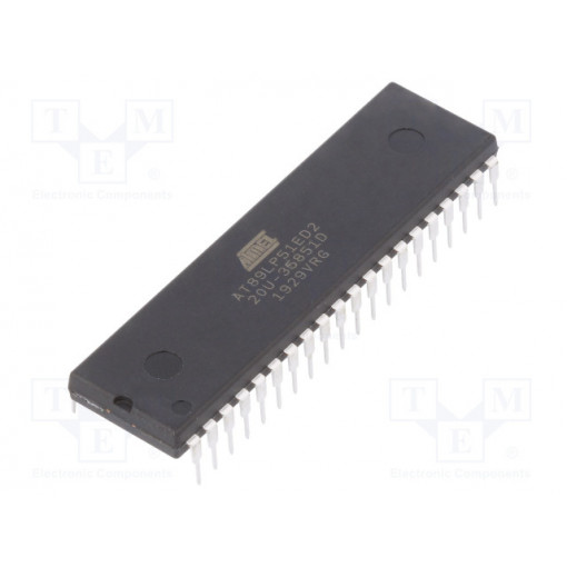 AT89LP51ED2-20PU; Microcontroller 8051; SRAM: 2304B; Interface: I2C,SPI,UART; DIP40; MICROCHIP (ATMEL)