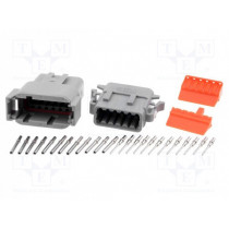 ATM12PS-CKIT; Connector: wire-wire; ATM; plug; male + female; Size: 20; PIN: 12; AMPHENOL