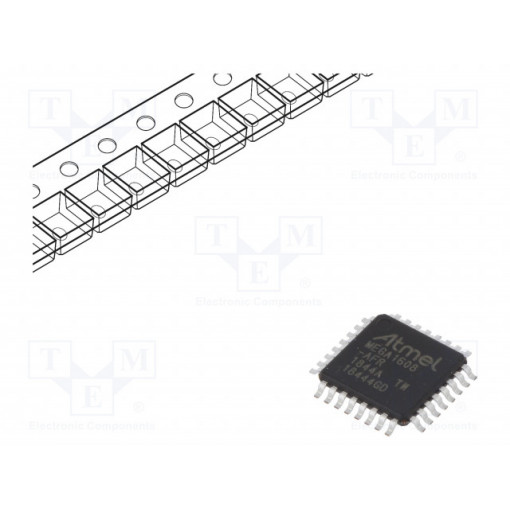 ATMEGA1608-AFR; AVR microcontroller; EEPROM: 256B; SRAM: 2kB; Flash: 16kB; TQFP32; MICROCHIP TECHNOLOGY