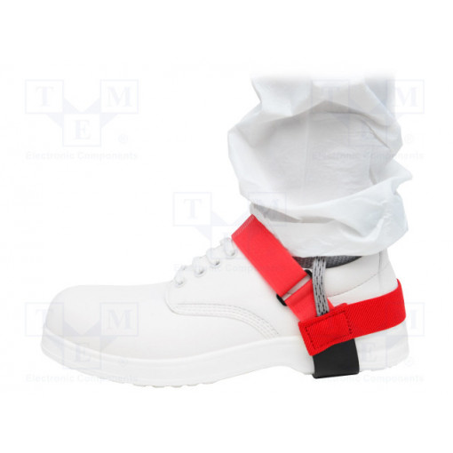 068-0003; ESD shoe grounder; ESD; 1pcs; red; Mounting: bur; ANTISTAT