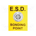 070-0003; Earthing plug; ESD; 35x25mm; Features: one 10mm male press stud; ANTISTAT 070-0003; Earthing plug; ESD; 35x25mm; Features: one 10mm male press stud; ANTISTAT