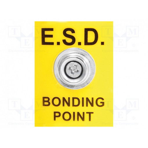 070-0003; Earthing plug; ESD; 35x25mm; Features: one 10mm male press stud; ANTISTAT