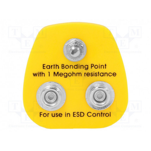 070-0016F; Earthing plug; ESD; 1MΩ; Plug: EU; ANTISTAT