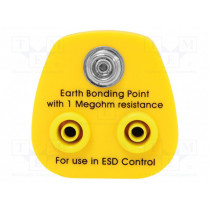 070-0021; Earthing plug; ESD; 1MΩ; Plug: EU; ANTISTAT 070-0021; Earthing plug; ESD; 1MΩ; Plug: EU; ANTISTAT