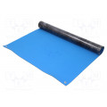 082-0028F; Bench mat; ESD; 600x1200mm; Thk: 2mm; blue; 0.001÷1GΩ; 180°C; ANTISTAT