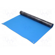 082-0028F; Bench mat; ESD; 600x1200mm; Thk: 2mm; blue; 0.001÷1GΩ; 180°C; ANTISTAT