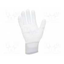 109-0003-P; Protective gloves; ESD; S; Mat: nylon; white; <100MΩ; ANTISTAT