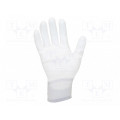 109-0006-P; Protective gloves; ESD; XL; Mat: nylon; white; <100MΩ; ANTISTAT