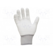 109-0007-P; Protective gloves; ESD; S; Mat: nylon; white; <100MΩ; ANTISTAT