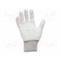 109-0008-P; Protective gloves; ESD; M; Mat: nylon; white; <100MΩ; ANTISTAT